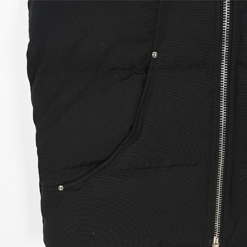 Moose Knuckles Down Vest with Logo Chest Patch and Silver Rivets