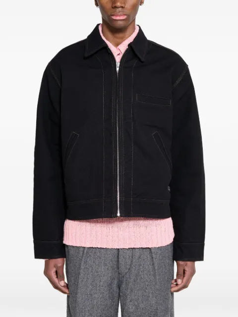 Stüssy Work contrast-stitch collared jacket