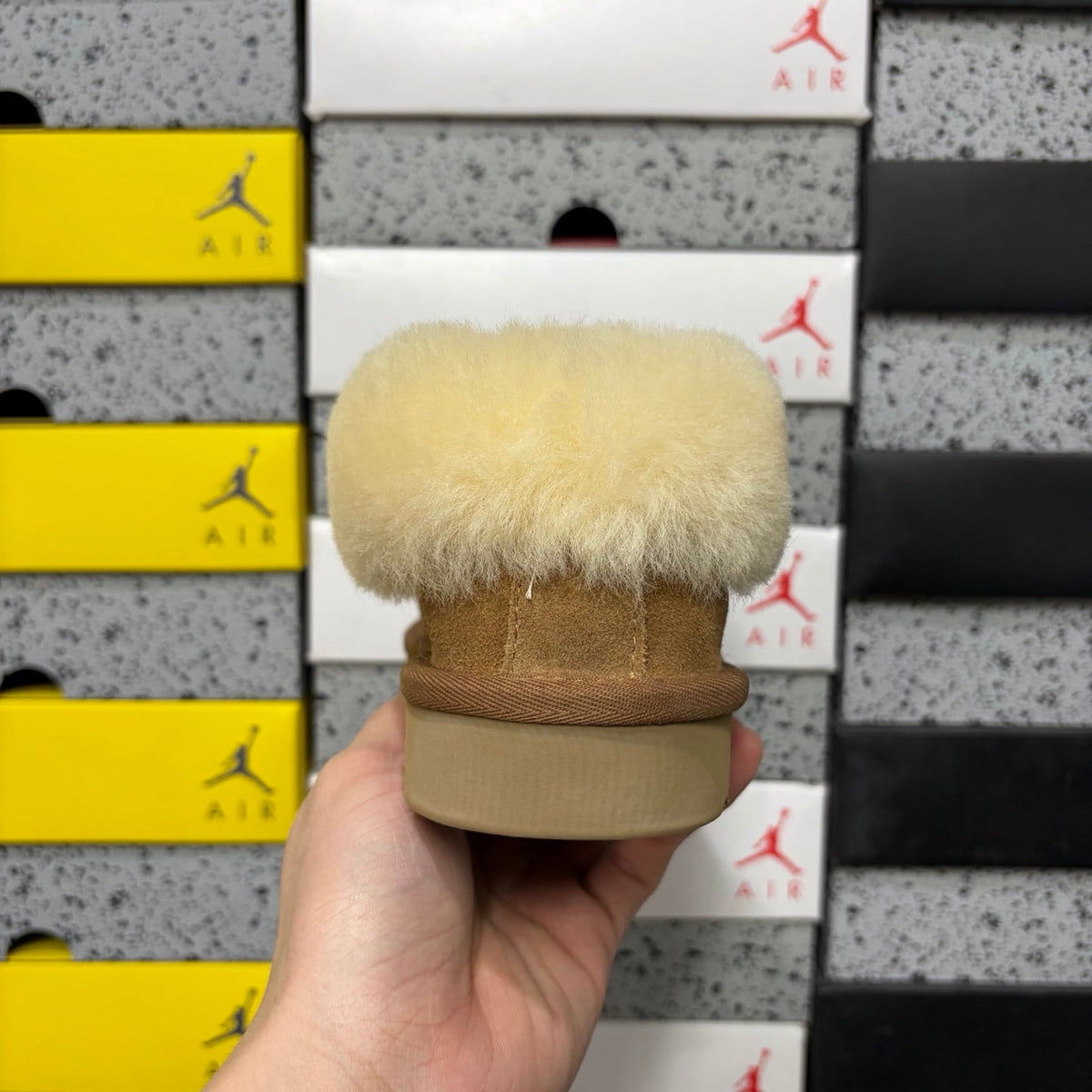 UGG Tazz Slipper – Women’s Suede Clog with Oversized Shearling Cuff in Chestnut