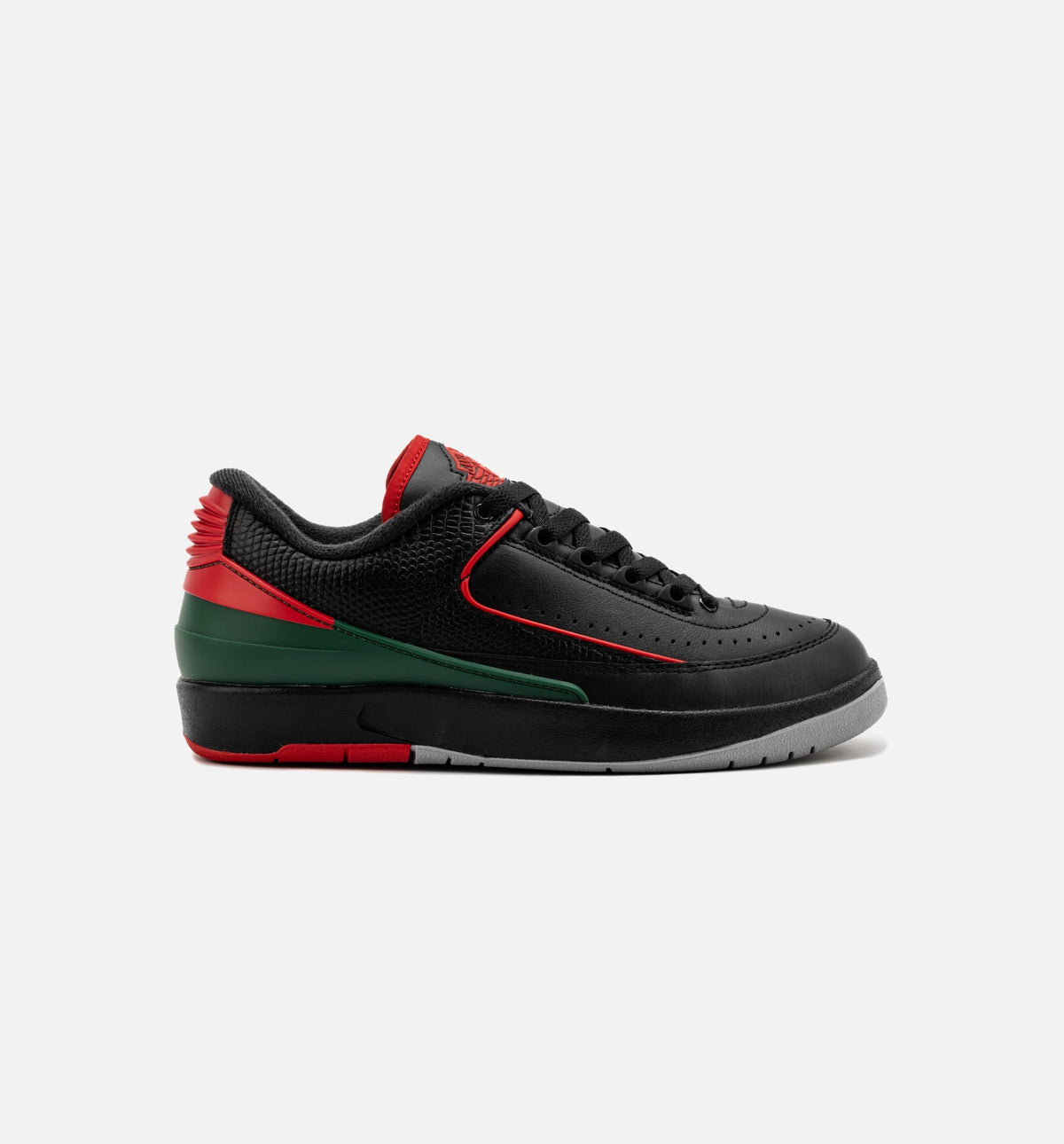 Air Jordan 2 Retro Low Christmas – Grade School Lifestyle Shoe in Black/Fire Red/Cement Grey