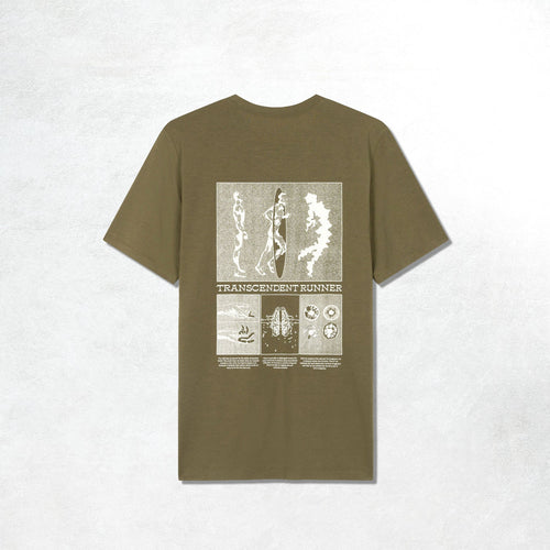 Acid Running Transcendent Runner T-Shirt: Dark Olive