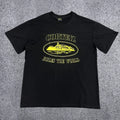 Corteiz "Rules The World" Alcatraz Graphic Tee (Black & Yellow Edition)