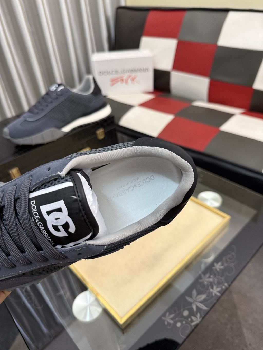Dolce & Gabbana Slate Blue Low-Top Sneakers