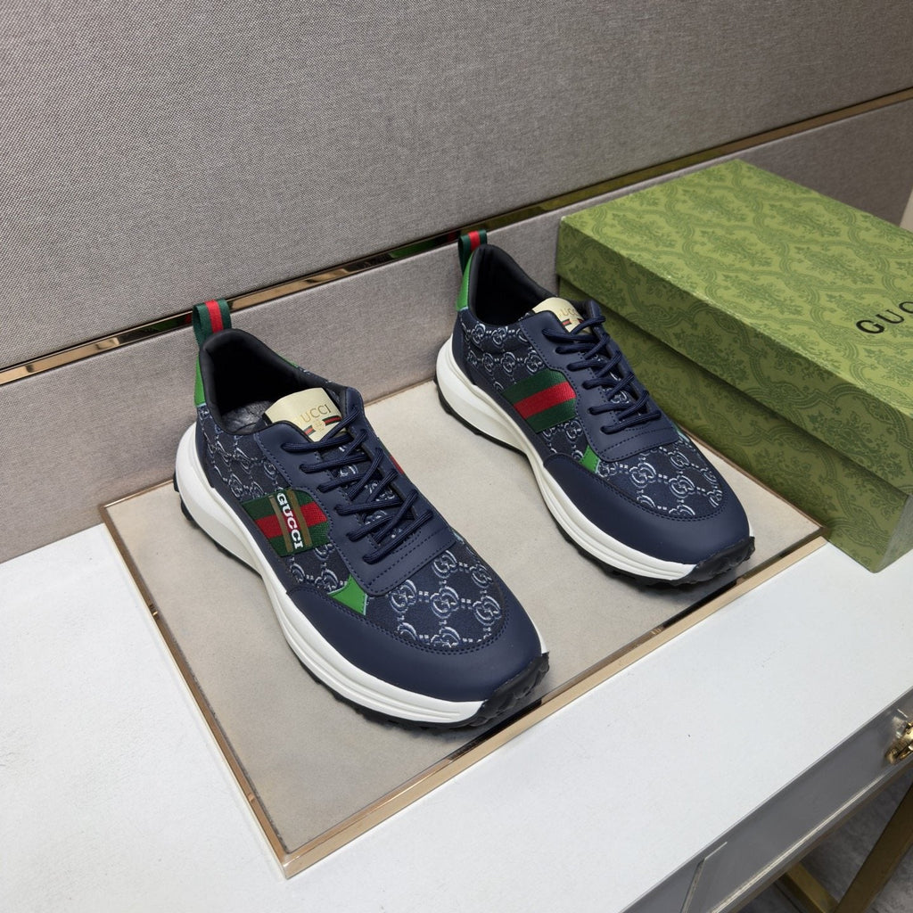 Gucci Green-Red Stripe Men's Sneakers